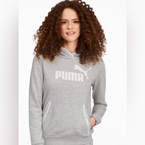 Puma Gray Hoodie, sweatshirt, size youth, large - Picture 1 of 6
